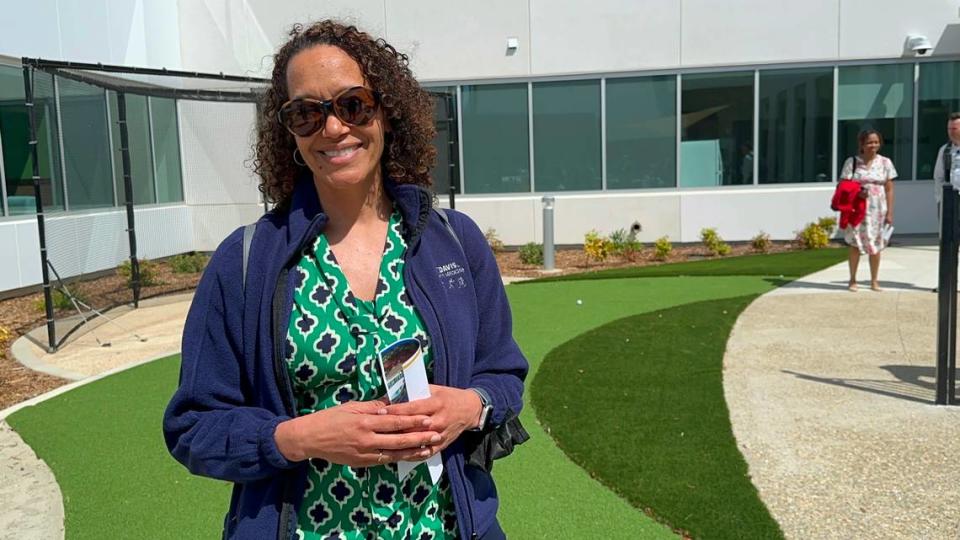 Dr. Brandee Waite, director of sports medicine and UC Davis Medical Center, said the outdoor gym at the new rehabilitation hospital offers patients a place to practice skills they need to return to favorite pastimes.
