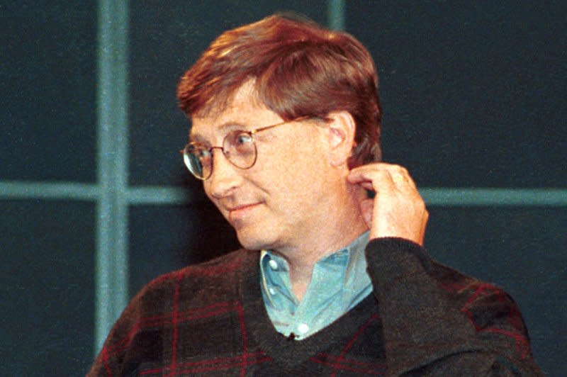 On November 10, 1994, the only privately owned manuscript of Italian Renaissance artist Leonardo da Vinci was sold at auction at Christie's in New York for $30.8 million, the highest amount paid for a manuscript. Bill Gates, pictured in 1998, purchased the codex. File Photo by Roger Williams/UPI