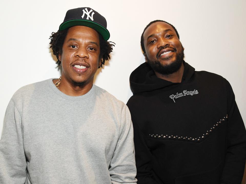 Jay-Z and Meek Mill pictured in 2019.