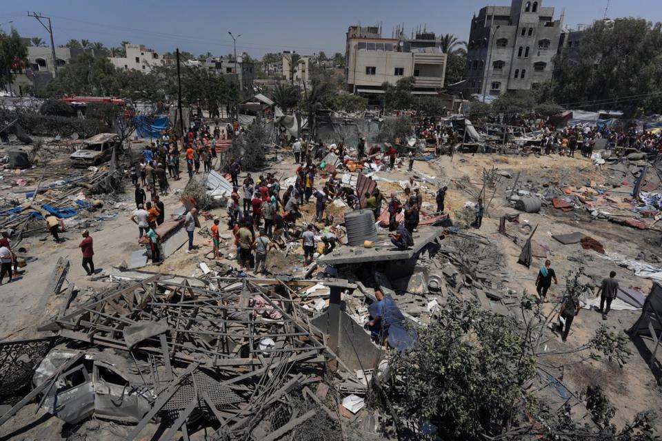 Gaza's Health Ministry said at least 289 other people were injured in the attack (AFP via Getty Images).