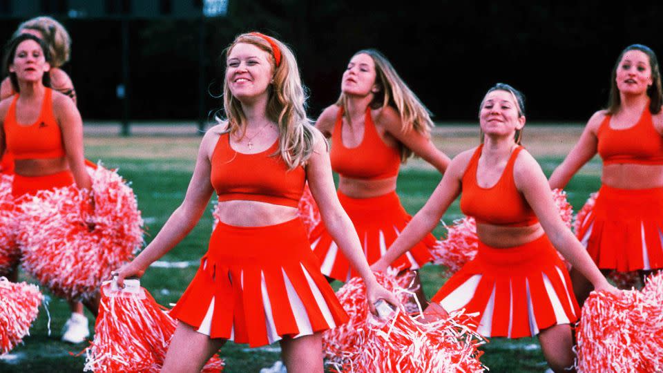 Throughout the film Megan’s pom-poms were a symbol of her power, Babbit said. “I wanted her to use her feminine superpower — which is her cheerleading — to save the butch,” she explained. - Mark Lipson/Kushner-Locke/Ignite/Shutterstock