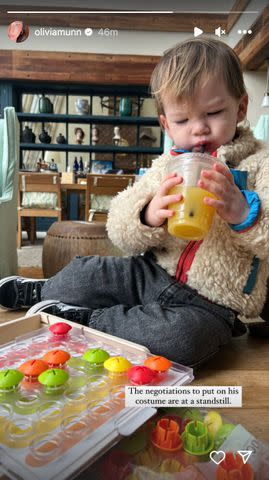 <p>Olivia Munn/Instagram</p> Olivia Munn and John Mulaney's son Malcolm.