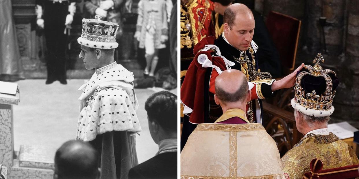 queen elizabeth versus king charles coronation photos