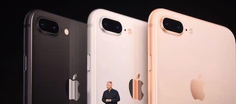 The iPhone 8 comes in three colours - Credit: Getty