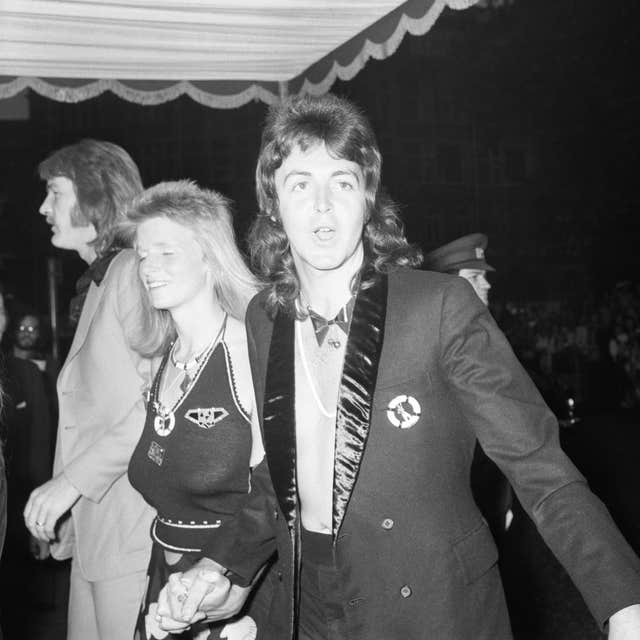 Sir Paul and Linda McCartney at the premiere of 1973 Bond film Live and Let Die