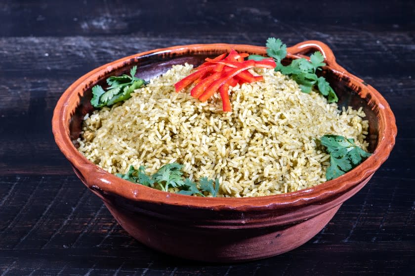 LOS ANGELES, CA - JULY 30: Chef Christy Lujan Kist's Cilantro Lime Rice recipe at Cacao Mexicatessen on Thursday, July 30, 2020 in Los Angeles, CA. (Mariah Tauger / Los Angeles Times)