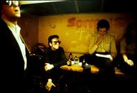 <p>Robert Quine, Elvis Costello, and Richard Hell backstage of CBGB in 1978.</p>