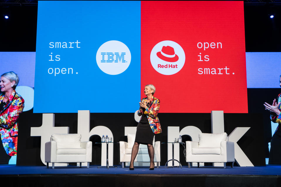 Harriet Green on stage. Photo: IBM