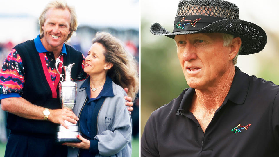 Greg Norman, pictured here at the British Open in 1993.