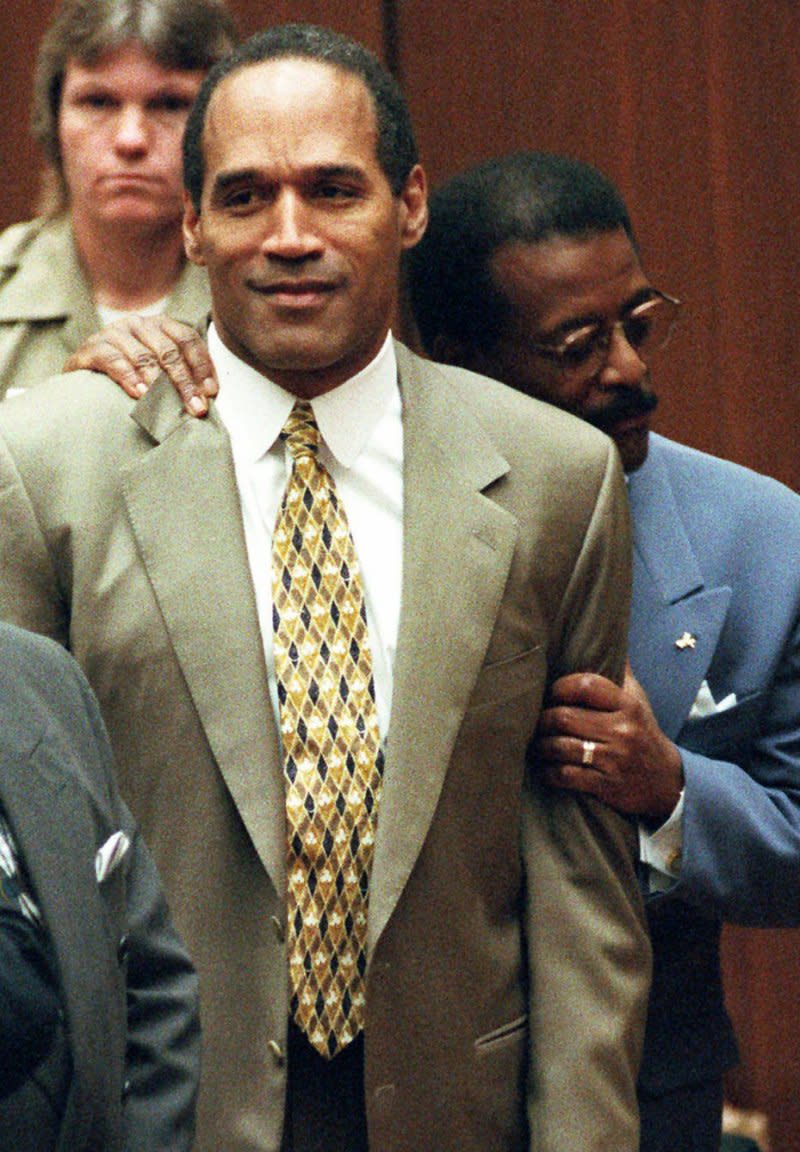 1995年的辛普森（O.J. Simpson）殺妻案大審（AP）