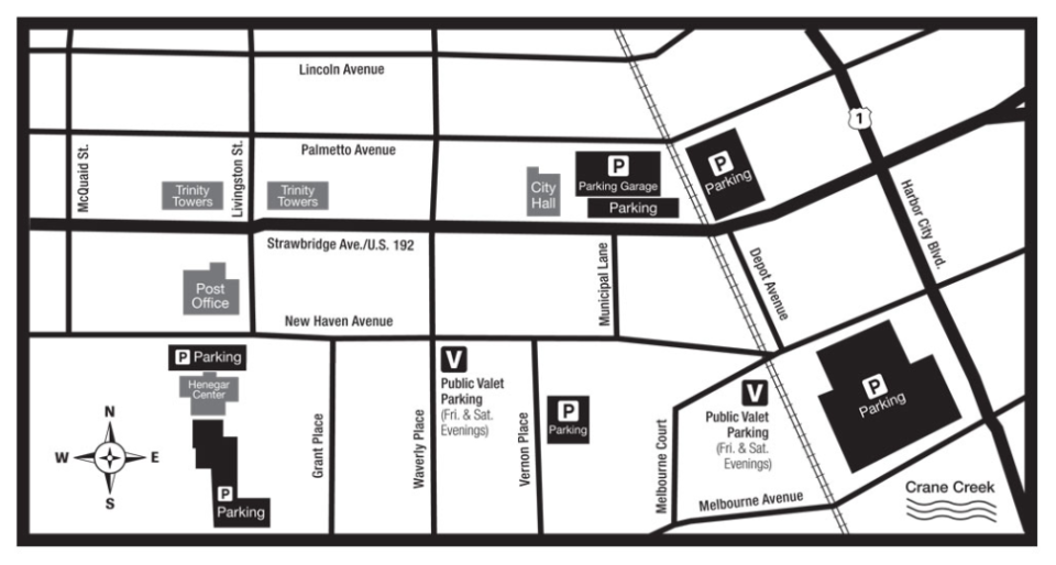 This downtown parking map is featured on the Melbourne City Hall website.