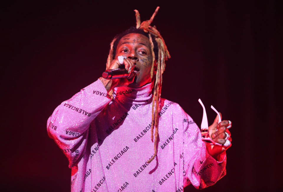 LOS ANGELES, CALIFORNIA - NOVEMBER 17: Lil Wayne performs at the Amazon Music Live Concert Series on November 17, 2022 in Los Angeles, California. (Photo by Jerritt Clark/Getty Images for Amazon Music)<span class="copyright">Getty Images for Amazon Music—2022 Jerritt Clark</span>