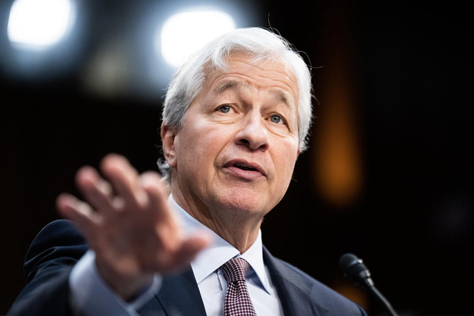 UNITED STATES - DECEMBER 6: Jamie Dimon, CEO of JPMorgan Chase, testifies during the Senate Banking, Housing, and Urban Affairs Committee hearing titled 