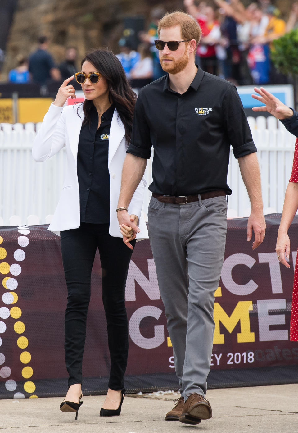 The Duke and Duchess of Sussex kept it casual as they attended the first event of the Invictus Games in Sydney on Saturday. Source: Getty