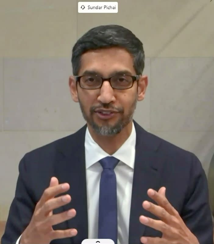 Google's Alphabet Inc CEO Sundar Pichai testifies before Senate Commerce Committee hearing on Capitol Hill in Washington