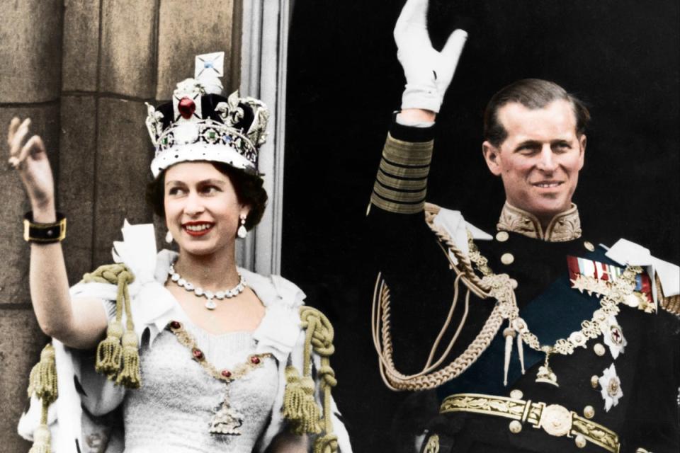 Princess Elizabeth and Prince Philip on their wedding day, London, England, November 20, 1947 (Getty Images)