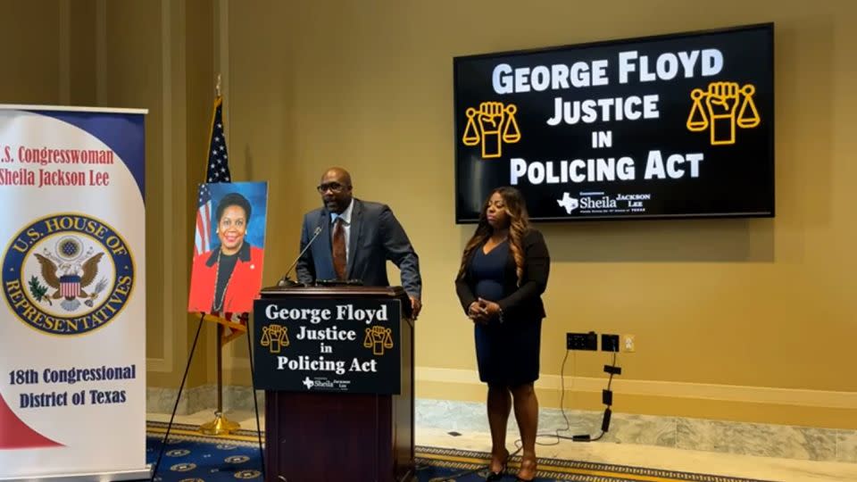Philonise Floyd, George Floyd's brother, speaks at a press conference on May 24, 2024. - From Rep. Sheila Jackson Lee