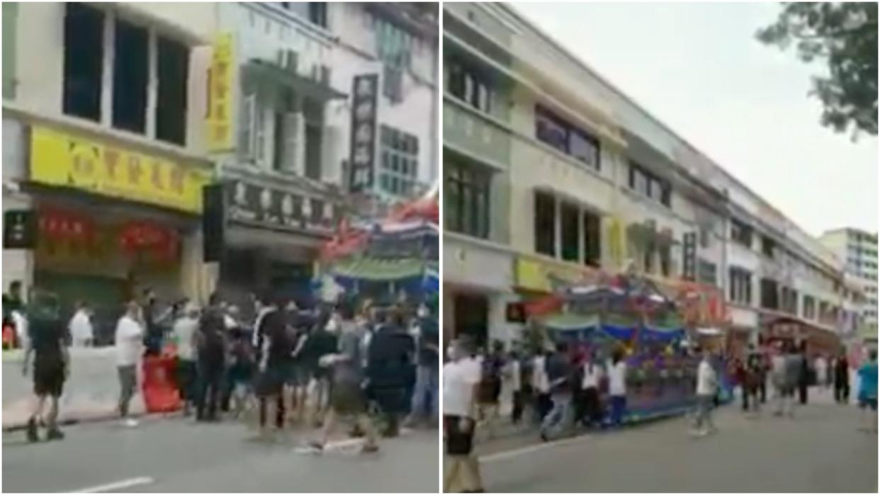 The funeral procession. (PHOTO: Facebook/Sg Chinese Community.)