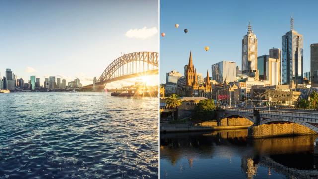 The CBDs of Sydney, NSW and Melbourne, Victoria. &lt;i&gt;Source: Getty&lt;/i&gt;