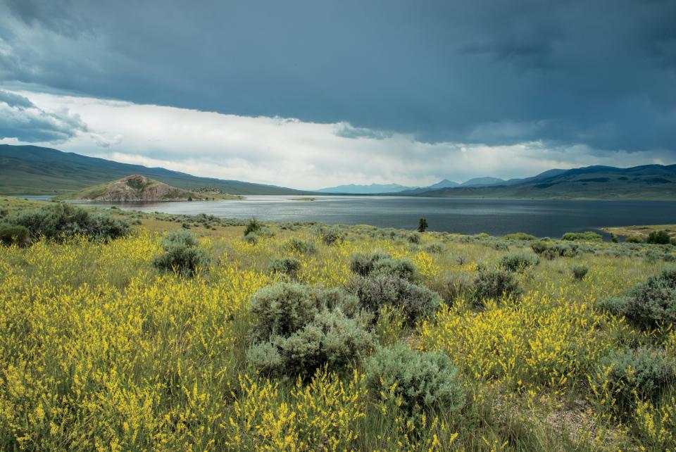 The Lewis and Clark expedition team met the Shoshone tribe at Camp Fortunate in Clark Canyon Reservoir, Mont. The tribe was led by Chief Cameahwait, brother to Sacagawea.