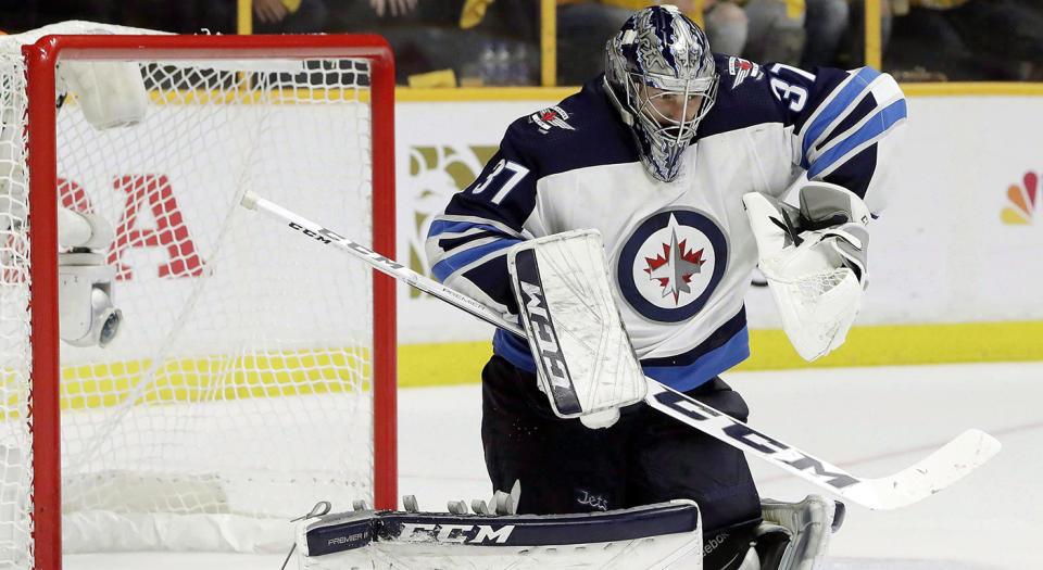 Winnipeg Jets goalie Connor Hellebuyck is a good fantasy bet. (Mark Humphrey/CP)