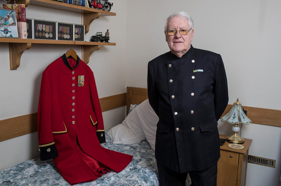 Gerry Farmer, photographed at The Royal Hospital Chelsea