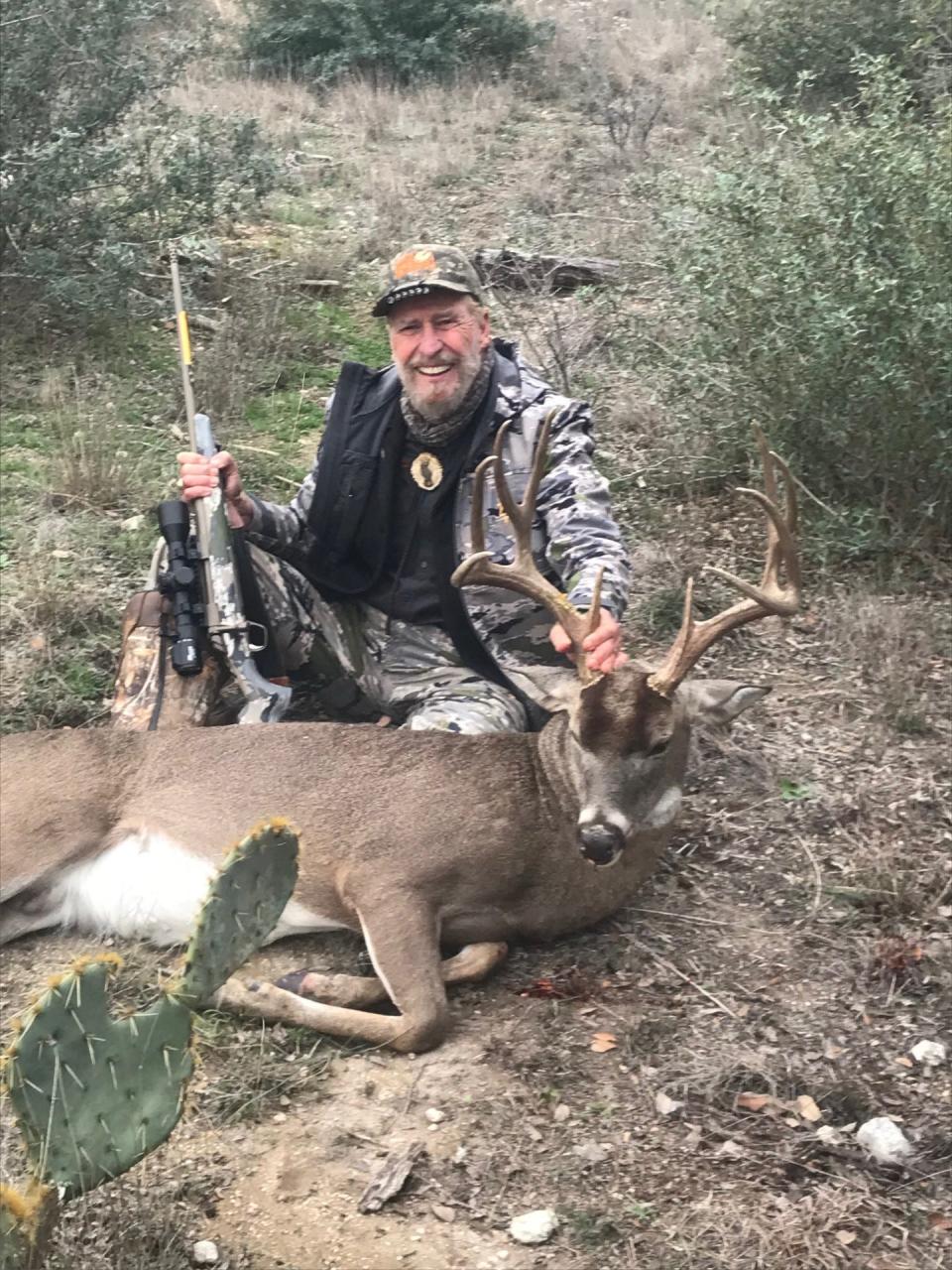 James Kroll poses with a Trophy Hill Country buck taken at Camp Verde Ranch.