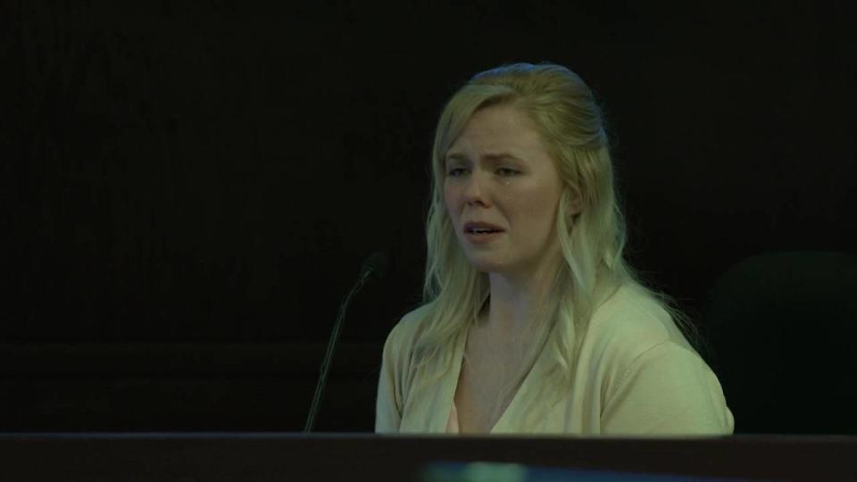 An emotional Melissa Turner testifies at her trial.  / Credit: CBS News