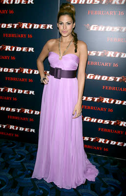 Eva Mendes at the New York premiere of Columbia Pictures' Ghost Rider