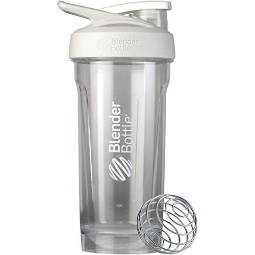 BlenderBottle 2-in-1 Shaker Bottle and Straw Cleaning Brush, 1 Pack,Gray &  Shaker Bottle Pro Series Perfect for Protein Shakes and Pre Workout