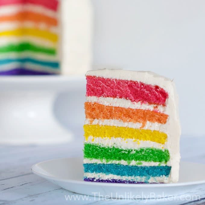 6) Rainbow Layer Cake