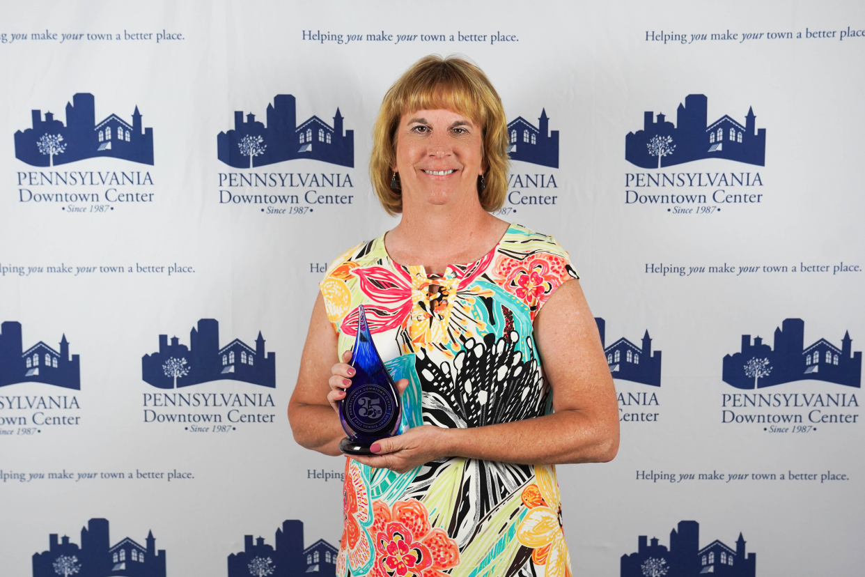 Andrea (Niehoff) Goodson was named "Volunteer of the Year" at Pennsylvania Downtown Center's Townie Awards Ceremony in Harrisburg last summer. Goodson passed away suddenly in early 2023.