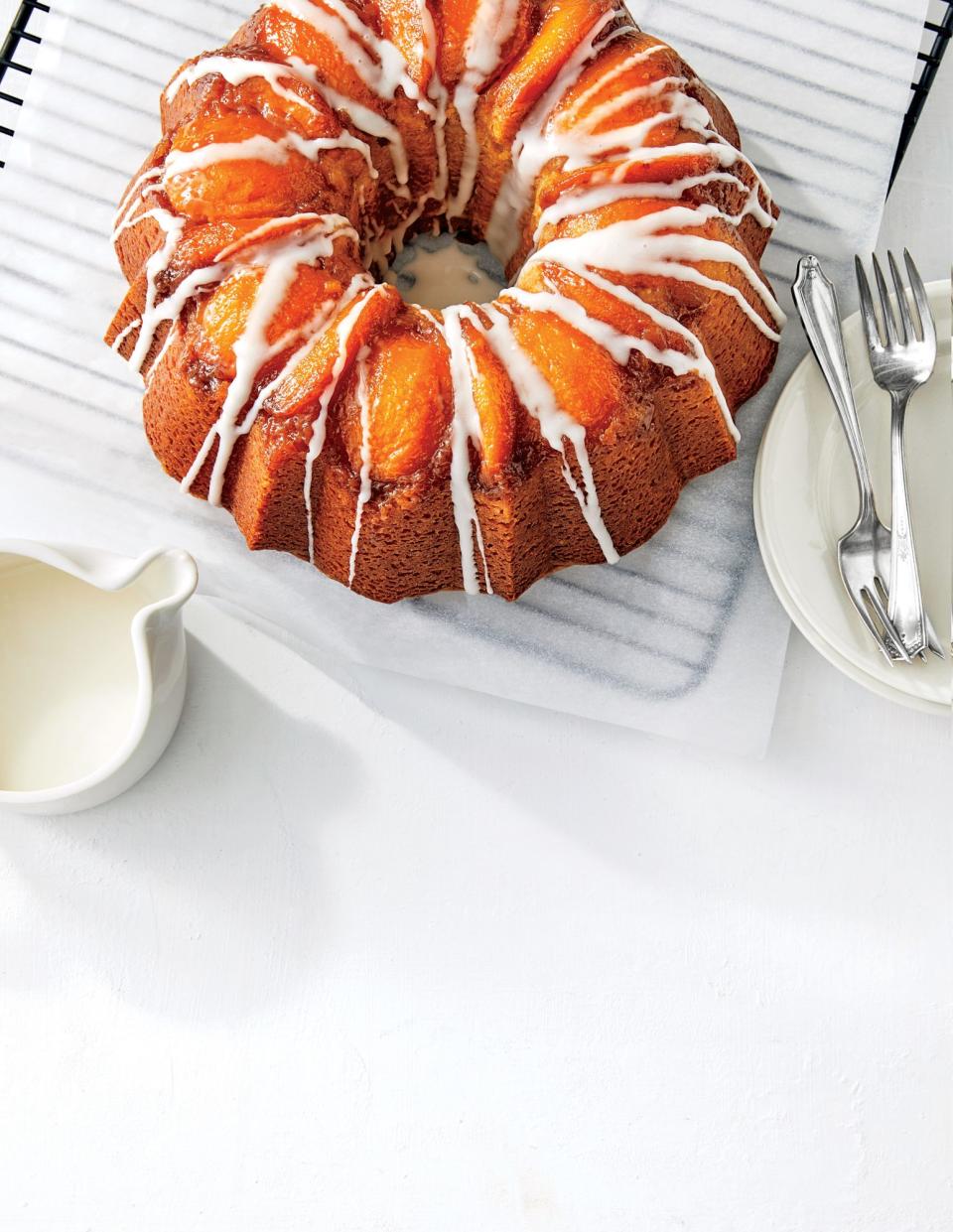 Peach-Bourbon Upside-Down Bundt Cake