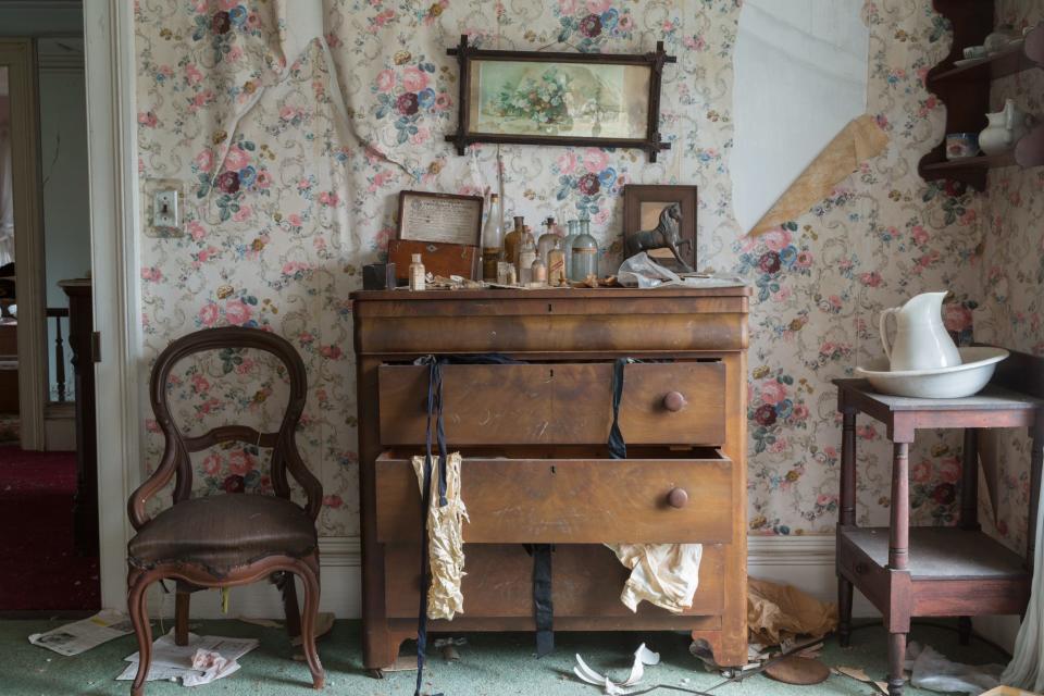 abandoned home long island dresser