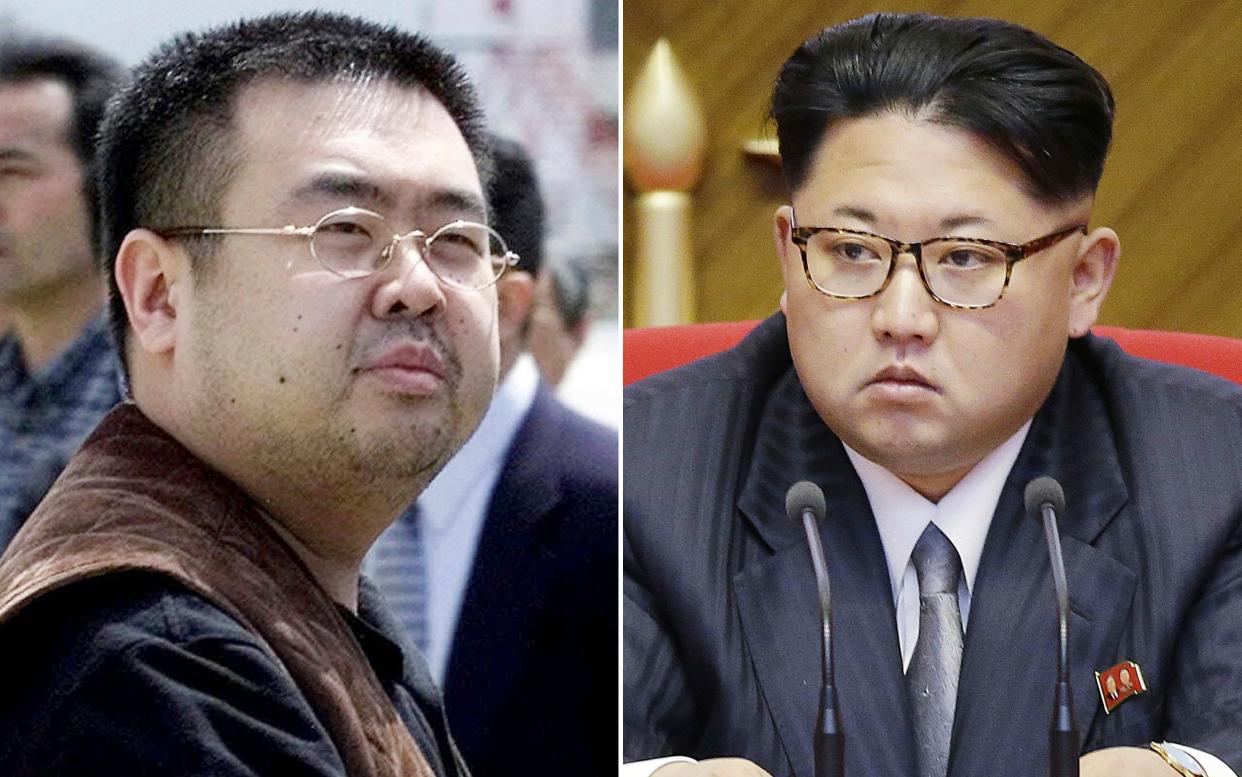 Kim Jong-nam and his brother Kim Jong-un - AP