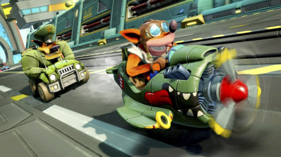 Crash Team Racing's Call of Duty kart.