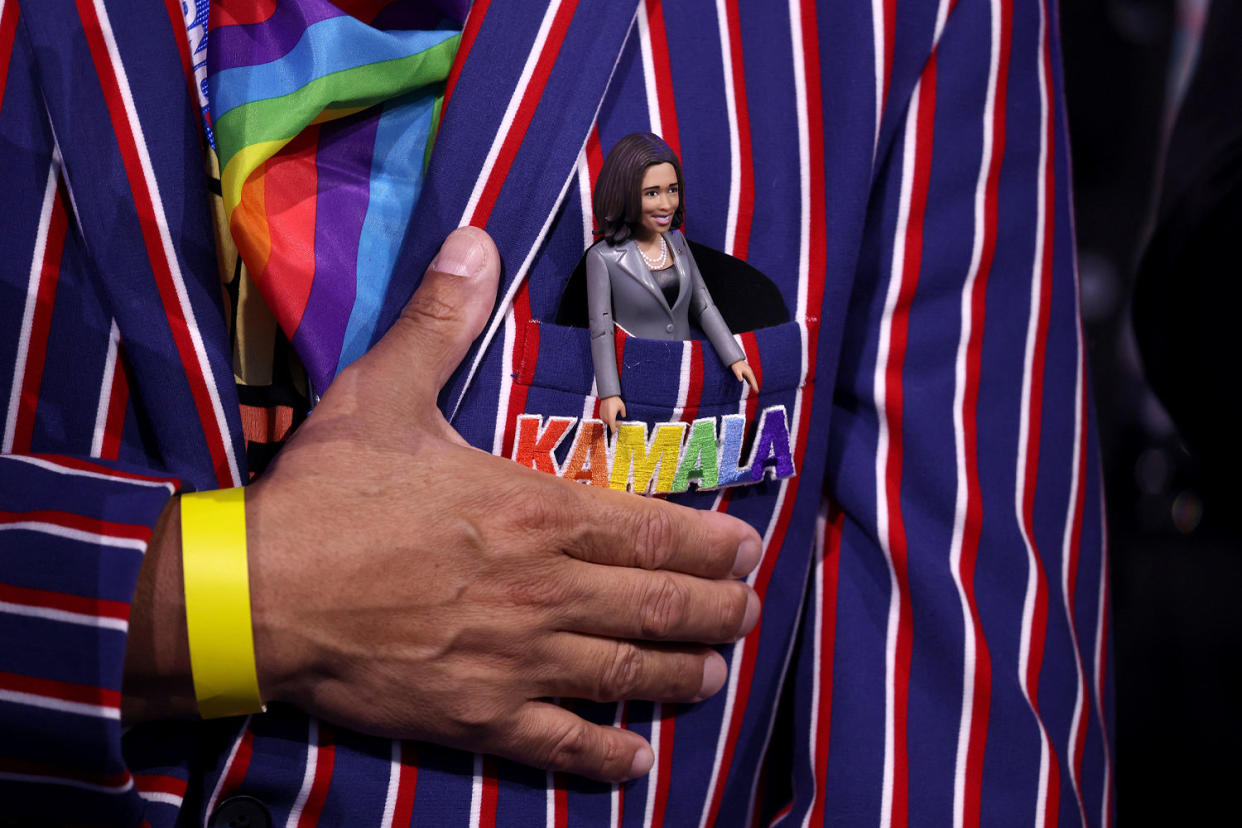 An attendee at the DNC  (Justin Sullivan / Getty Images)