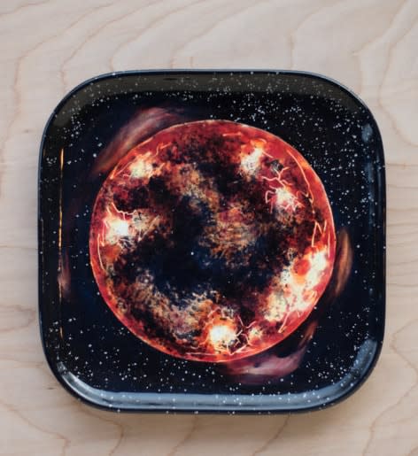 These plates and cups with galaxy scenes painted on them will turn your kitchen into a celestial wonderland