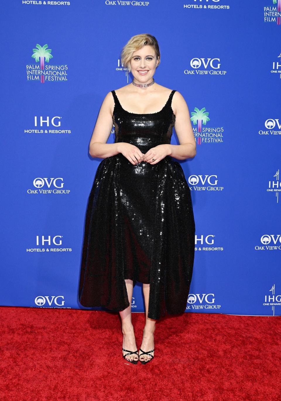 Greta Gerwig attends the 2024 Palm Springs International Film Festival Film Awards.