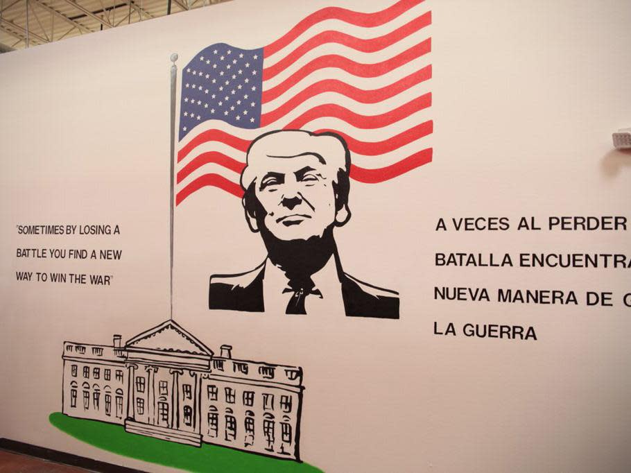 Trump mural, 22-hour lockdown and no MS-13: Inside overcrowded US child immigration detention centre