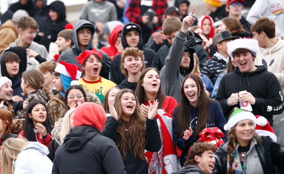 Scenes from Reeds Spring's 49-20 win over Sullivan in a Class 3 state semifinal football game on Saturday, Nov. 26, 2022, in Reeds Spring, Missouri.