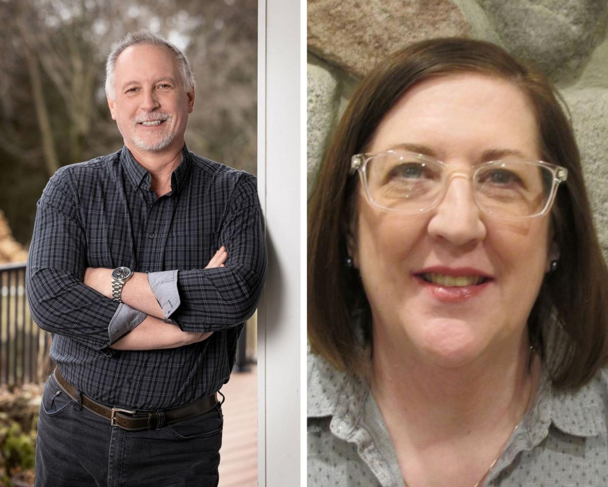 Manitowoc County Board District 22 candidates (from left) Mike Grambow and Denise Heller.