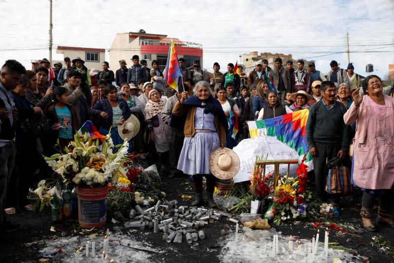 Partidarios del expresidente boliviano Evo Morales en Sacaba