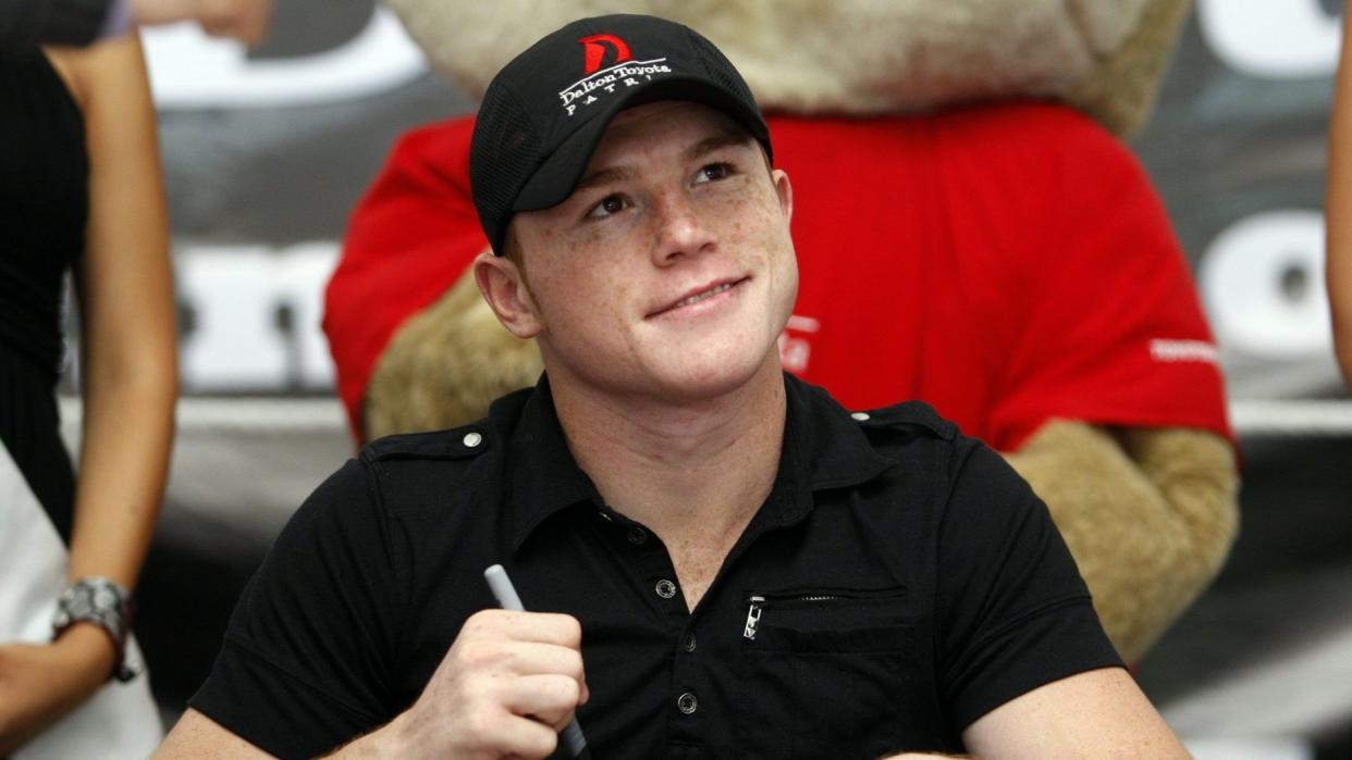 Mandatory Credit: Photo by Ulises Ruiz Basurto/EPA/Shutterstock (8067094a)Mexican Boxer Champion of Superwelterweight of World Boxing Council (wbc) Saul Alvarez Signs Autographs During an Event in Guadalajara Mexico 14 June 2011 where He Will Defend His Title Against British Ryan Rhodes on June 18 Mexico GuadalajaraMexico Boxing - Jun 2011.