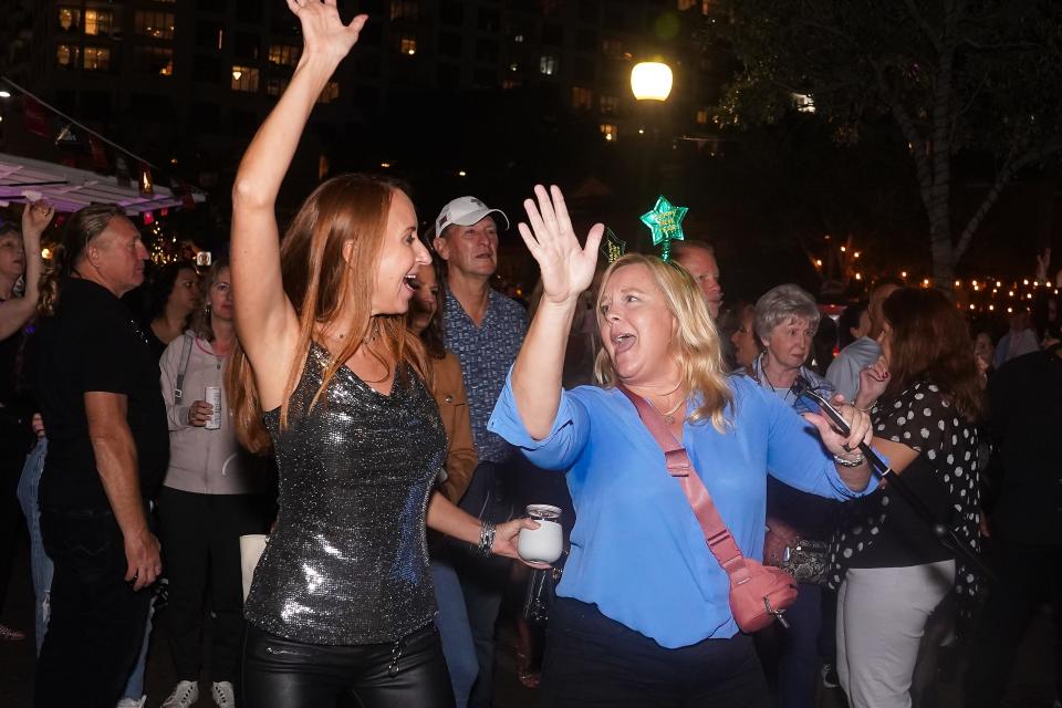 The New Year's Eve Block Party and Pineapple Drop, seen here last year, returns to downtown Sarasota.