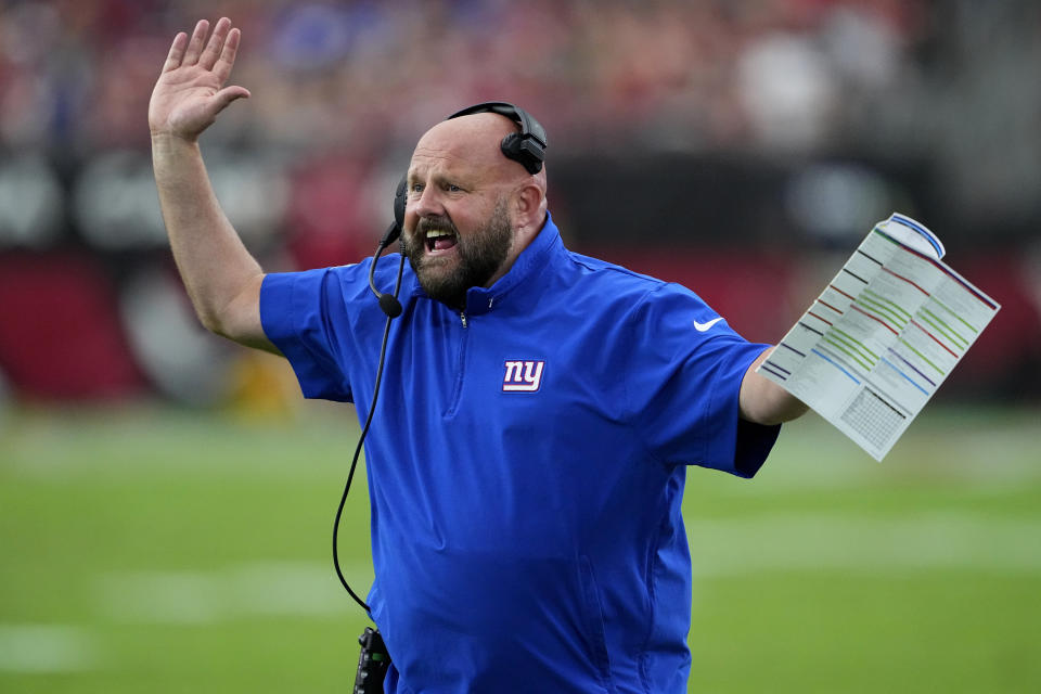 New York Giants head coach Brian Daboll had a short week to get his team ready. (AP Photo/Matt York)