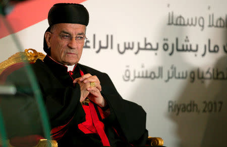 Lebanese Maronite Patriarch Bechara Boutros Al-Rahi visits the Lebanese embassy in Riyadh, Saudi Arabia, November 13, 2017. REUTERS/Faisal Al Nasser