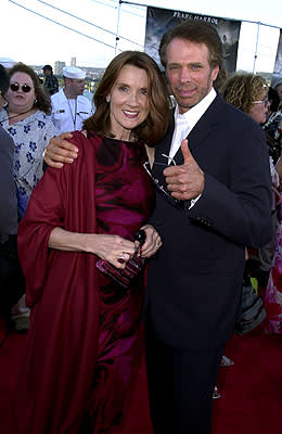 Jerry Bruckheimer with his wife aboard the USS John C. Stennis at the Honolulu, Hawaii premiere of Touchstone Pictures' Pearl Harbor