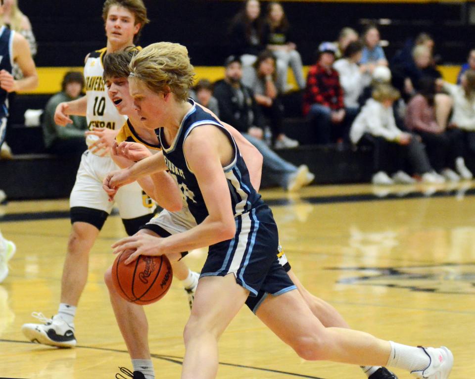 Petoskey's Cade Trudeau saved one of his biggest performances for last with a career-high 34 points and 14 rebounds against TC Central Friday in his final game.