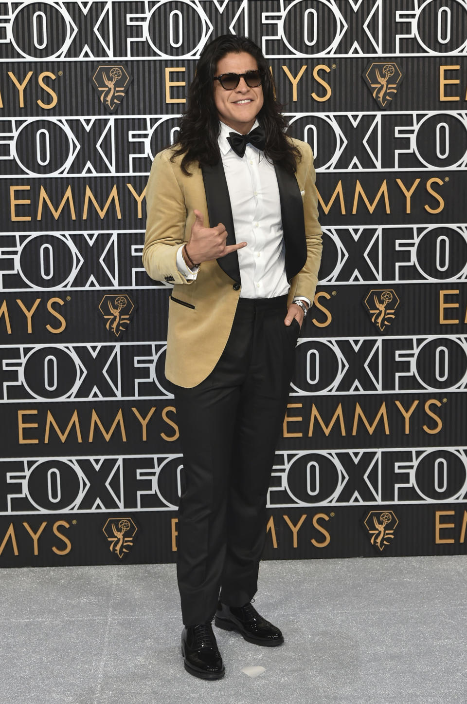 Cristo Fernandez arrives at the 75th Primetime Emmy Awards on Monday, Jan. 15, 2024, at the Peacock Theatre in Los Angeles. (Photo by Richard Shotwell/Invision/AP)